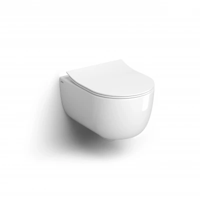 Clou Hammock randloze wandtoilet 49cm dunne zitting wit