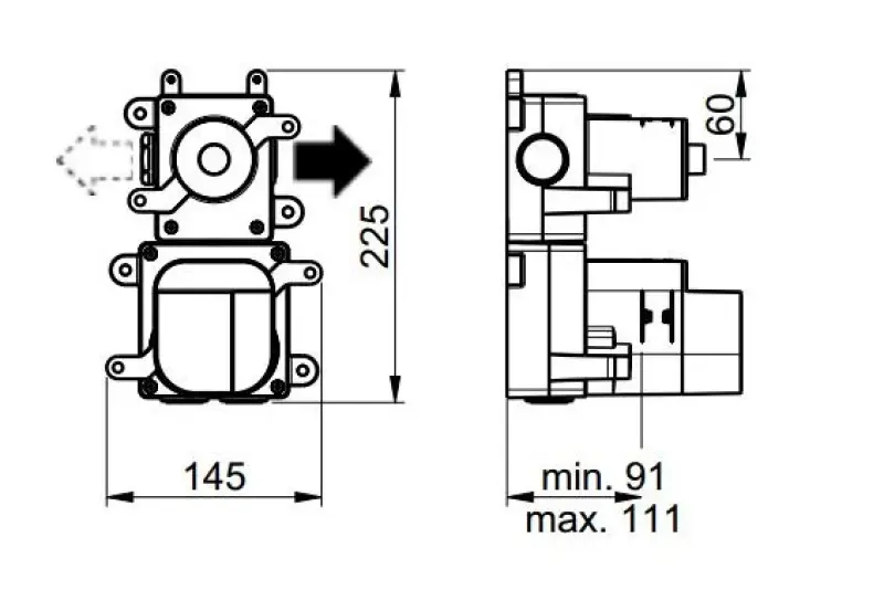 SB 316 AESTHETICS Round Inbouw thermostaatkraan met 1 uitgang / stopkraan PVD koper geborsteld 1208954894