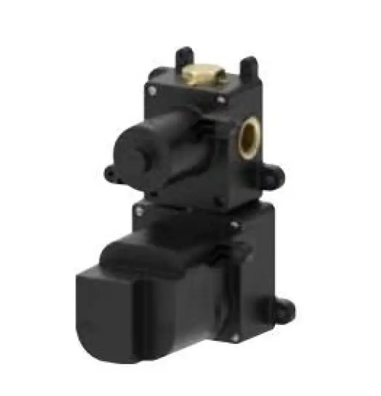 SB 316 AESTHETICS Round Inbouw thermostaatkraan met 2 uitgangen / stop-omstelkraan PVD koper geborsteld 1208954907