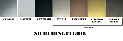 SB 316 AESTHETICS Round Inbouw thermostaatkraan met 2 uitgangen / 2 x stopkraan PVD gun metal geborsteld 1208954945