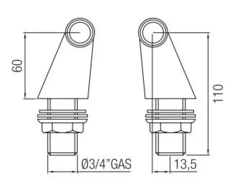 PB badkraanpoten voor op de badrand of tegelrand  nostalgisch brons 1208954989