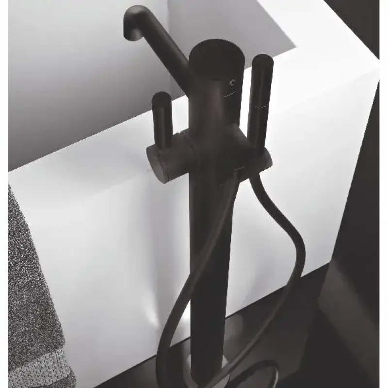 OUTLET Zazzeri Da-Da Mono Vrijstaande badmengkraan MAT ZWART 1208889702