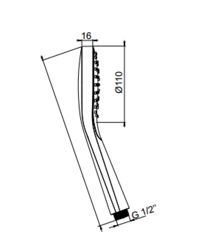 SB Rubinetterie Universale handdouche PVD koper met 3 straalsoorten 11cm 1208955213