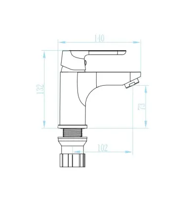 Aquadesign Tours eenhendel wastafelmengkraan mat zwart