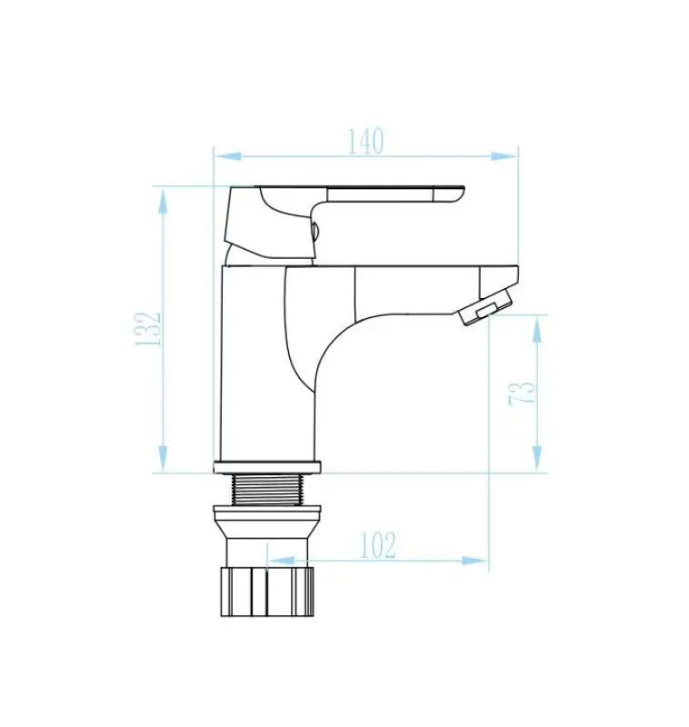 Aquadesign Tours eenhendel wastafelmengkraan mat wit