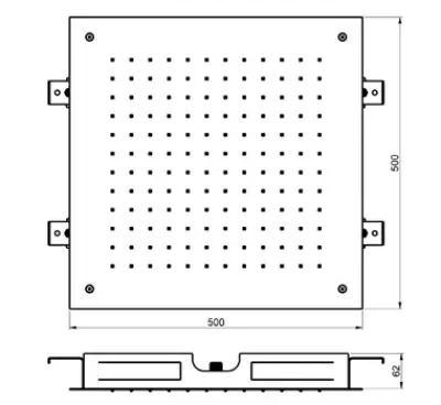 SB Square 316 Regendouche inbouw 50x50cm PVD gun metal 1208955323