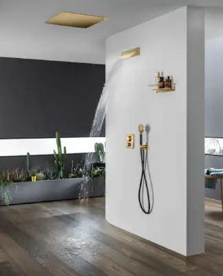 SB 316 Waterval bad uitloop inbouw PVD gun metal 1208955341