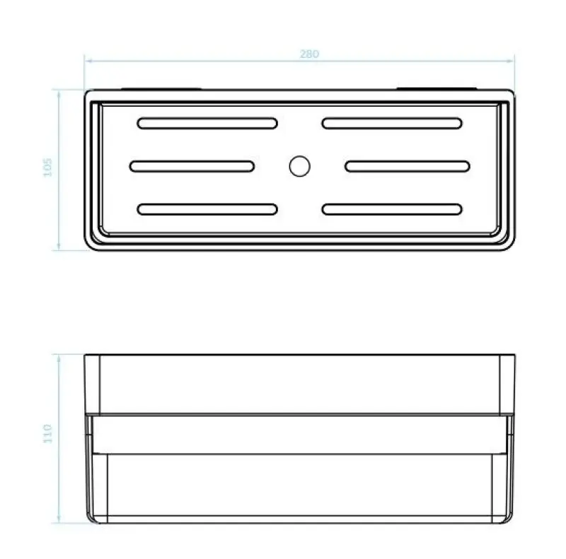 Aquadesign Shower vrijhangende douchekorf doucherekje of douchebakje mat zwart 28x10cm