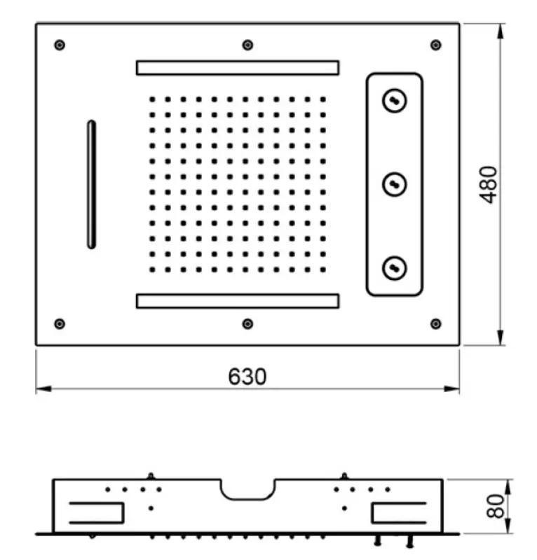 SB Spin Temptation Chromotherapy Regendouche inbouw  mat wit 1208955417