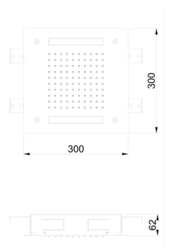 SB Easy Chromotherapy  Regendouche inbouw 30x30cm PVD Goud 1208955431