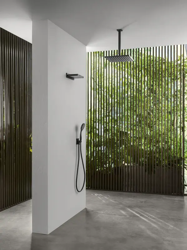 SB Rubinetterie Regendouche Eco Air waterbesparende vierkant regendouche mat wit 20x20cm 1208955527