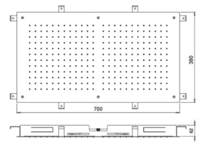 SB Temptation Regendouche inbouw  rechthoek 700x380mm Mat Zwart 1208955701