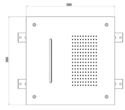 SB Square Regendouche inbouw 2-straals PVD Koper 1208955757