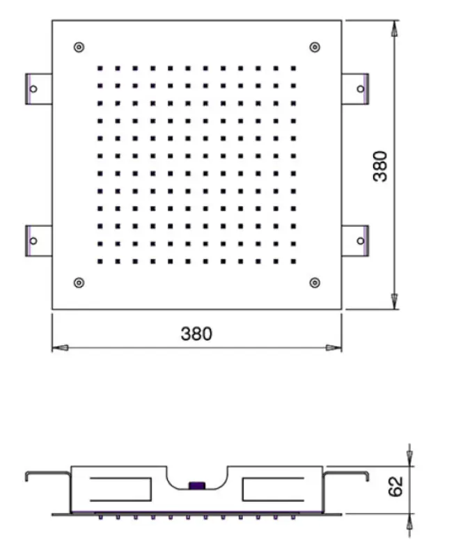 SB Temptation Regendouche inbouw vierkant 38x38cm Mat Wit 1208955762