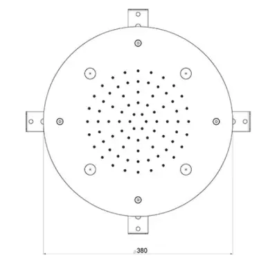 SB Round Mist Regendouche inbouw Mat Wit 1208955789