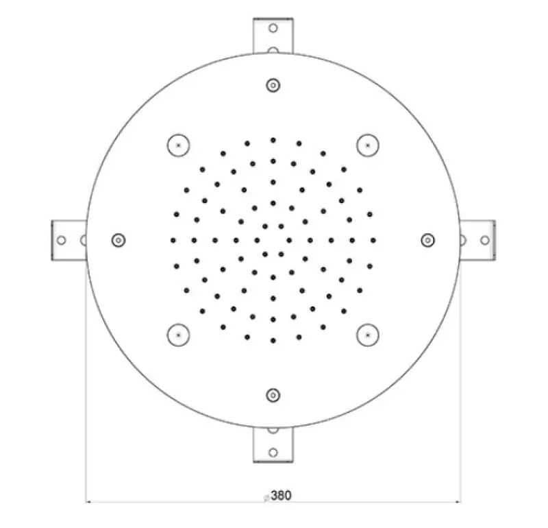 SB Round Mist Regendouche inbouw PVD Gun Metal 1208955796