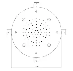 SB Round Mist Regendouche inbouw PVD Goud 1208955797