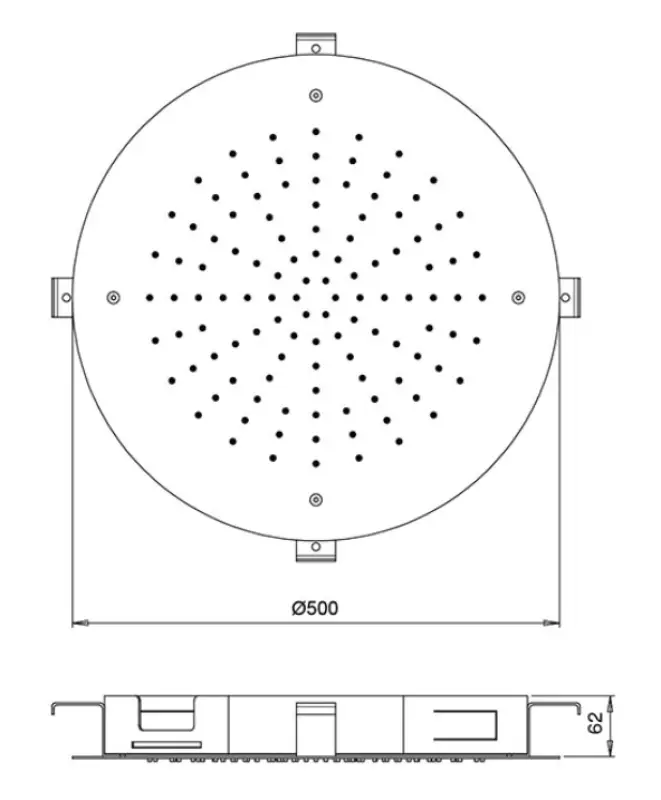 SB Round Temptation Regendouche inbouw 50 cm Mat Wit 1208955807