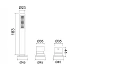 Waterevolution Flow 3-gats Badmengkraan voor Badrandmontage PVD Geborsteld Koper T138SBCPE