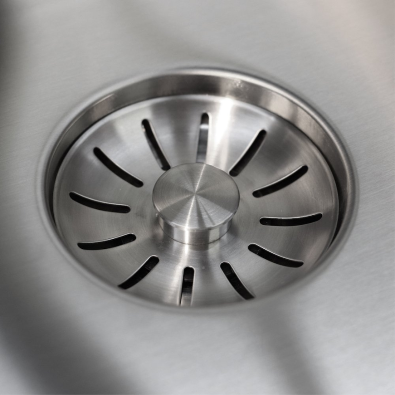 OUTLET Flens gebogen! Lorreine Superplug  rvs dubbele spoelbak 3434 cm onderbouw  1208955942