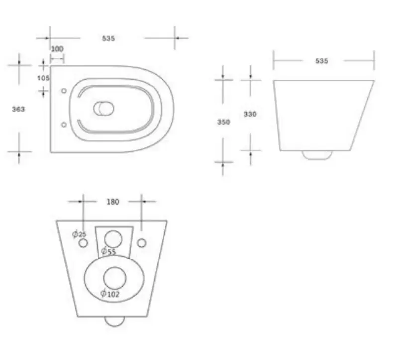 Flavio Chieva rimless wandtoilet glans wit incl. softclose zitting en quickrelease 1208956211