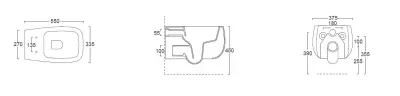 OUTLET Flavio Cosenza rimless design wandtoilet mat wit incl. softclose zitting en quickrelease 1208925065 nog 1 stuk leverbaar