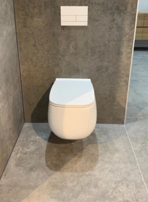 OUTLET Flavio Cosenza rimless design wandtoilet mat wit incl. softclose zitting en quickrelease 1208925065 nog 1 stuk leverbaar