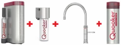 Quooker Classic Fusion Round RVS PRO3 & CUBE Warm, koud, kokend, gefilterd, koud, bruisend water 3CFRRVS+CUBE