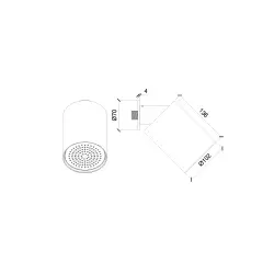 SB Round Beam douchekop 10cm chroom 1208956696