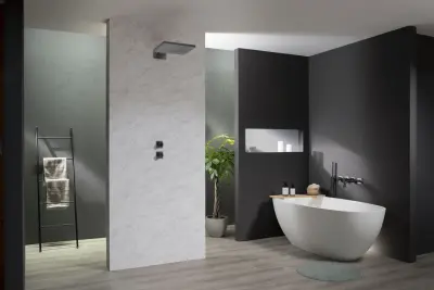 SB Square 316 Emotion Dual Regendouche geborsteld PVD zwart 1208956760