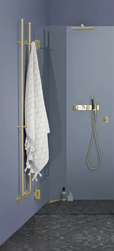 Instamat Jay elektrische handdoekdroger 172cm geborsteld messing  JAY022