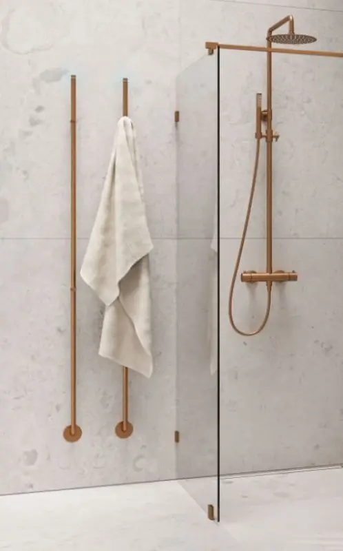 Instamat Jay elektrische handdoekdroger 172cm geborsteld koper JAY023