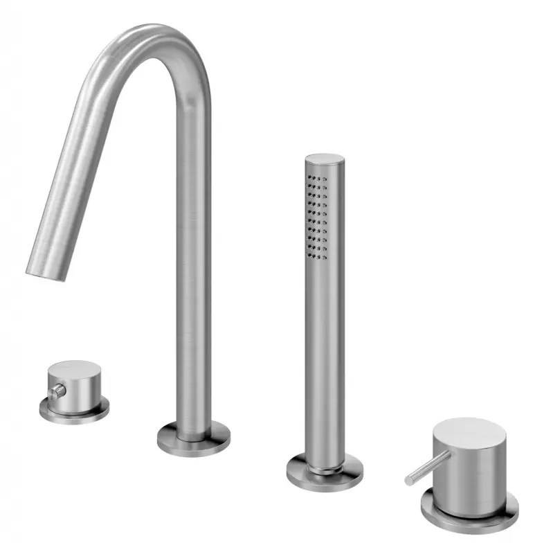 AquaTrimo Acciaio 4-gats Badmengkraan voor Badrandmontage RVS 1208957286