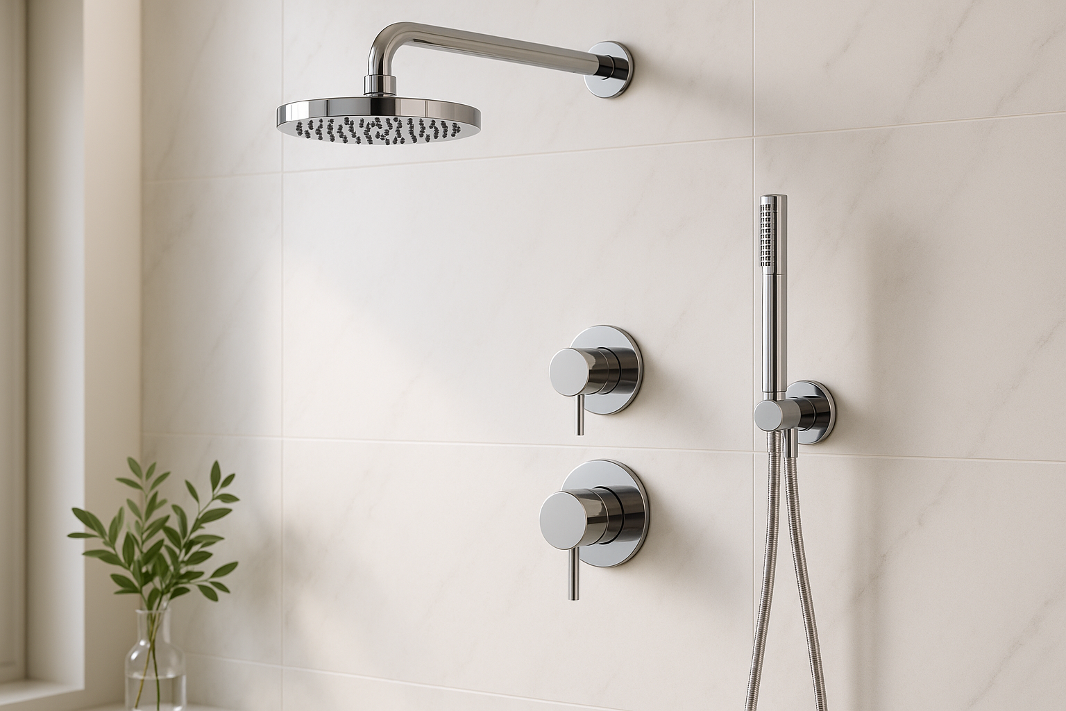Waterevolution Flow inbouw doucheset chroom met thermostaat regendouche en handdouche 1208957343