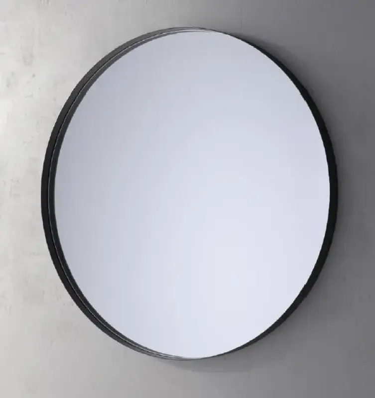 TopLine Spiegel rond met mat zwart frame 60cm