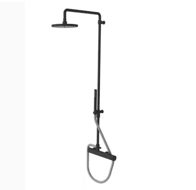 Waterevolution Flow douchecombinatie met regendouche mat zwart T141PR