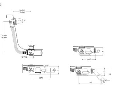 Waterevolution badoverloop met push to open  Messing geborsteld 1208958405