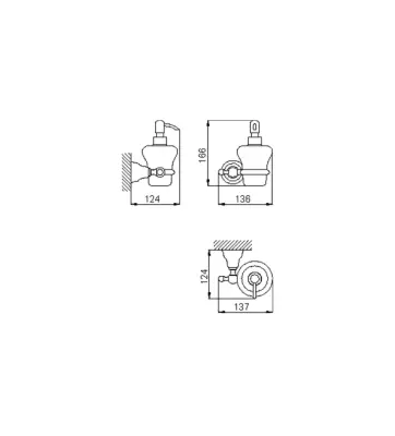 Huber Croisette Klassiek Zeepdispenser RVS-Keramiek 4024.01H.AC