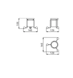 Huber Croisette Klassiek Closetborstelhouder RVS-Keramiek 4026.01H.AC