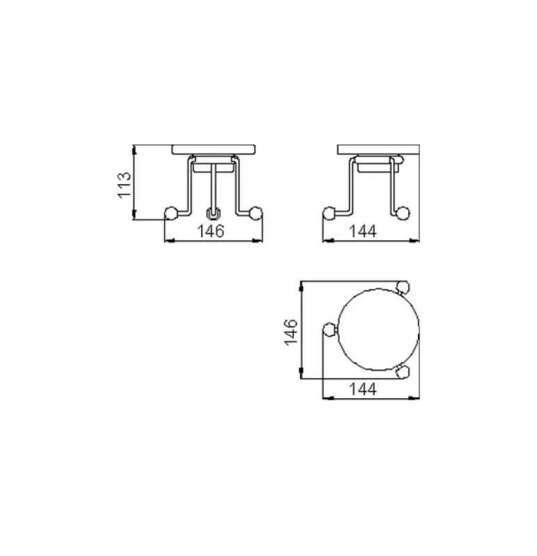 Huber Croisette Klassiek Zeephouder RVS-Keramiek 4028.01H.AC