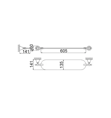 Huber Croisette Klassiek Planchet RVS-Glas 4032.01H.AC