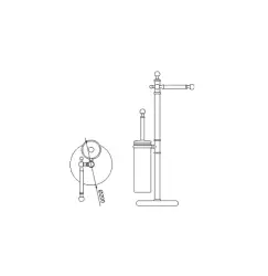 Huber Croisette Classic toiletborstelgarnituur met toiletrolhouder Chroom 4044.01H.CR