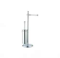 Huber Croisette Classic toiletborstelgarnituur met toiletrolhouder RVS 4044.01H.AC