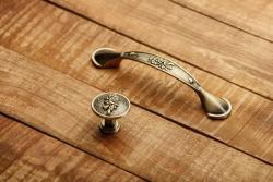 Zamak knob ARDEA antique brushed brass 1208959254