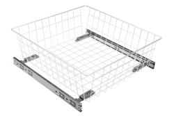 Adjustable drawer 40, height 100 mm, white, without guides 1208962425