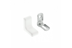 Furniture angle GTV FS02 100 pcs. steel with plastic cap, white matt 1208962452