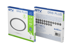 LED fixture ORIS PLUS, downlight, 24W, black, 4000K, 2000lm, AC220-240V, recessed, IP20, 120° 1208963083