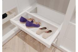 Metal drawer Elite for shoes 800 mm with soft closing, white 1208966329