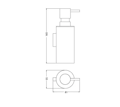 Waterevolution Deep hangende zeepdispenser LIght Gold A226WGE