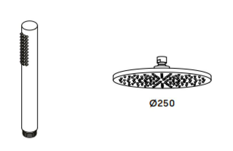 Waterevolution Flow douchecombinatie met regendouche PVD geborsteld Koper 250mm T141N25CPE
